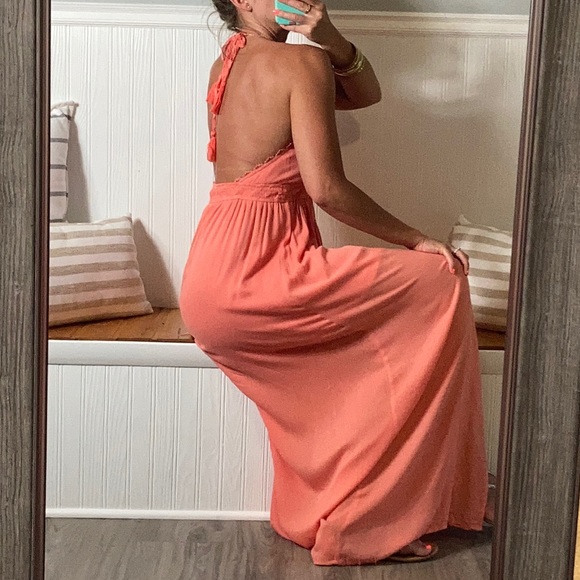 🧁 LAST1!CORAL SUN- boho maxi dress - Picture 6 of 9